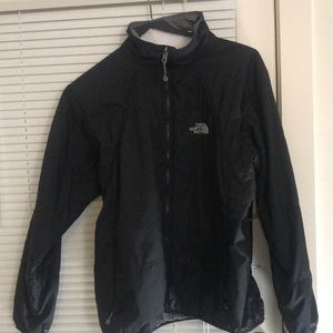 Black North Face windproof jacket